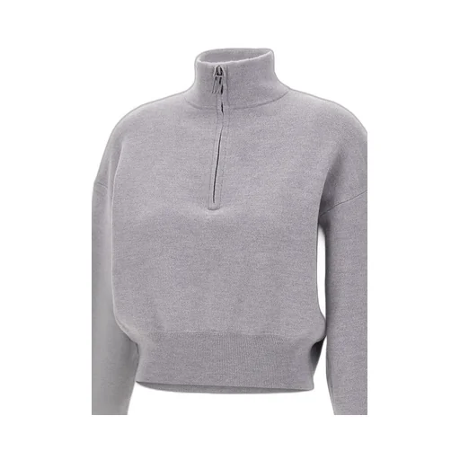 Cropped Half-Zip Sweatshirt