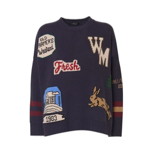 Crewneck Sweater With Patches