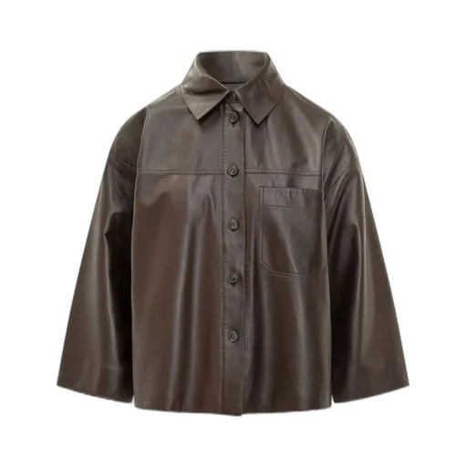 Leather Shirt Jacket