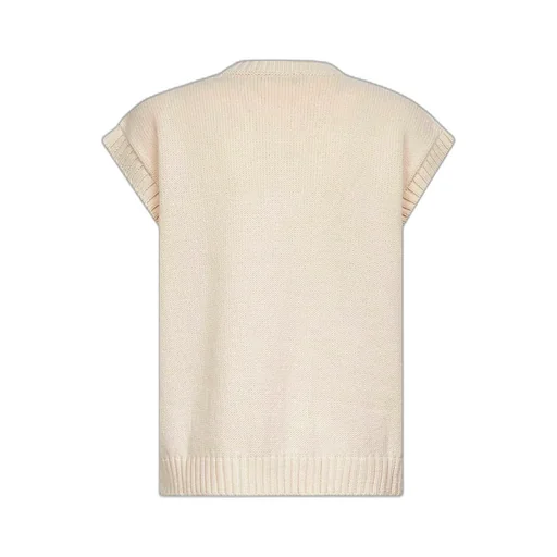 V-Neck Sweater Vest With Intarsia Pattern