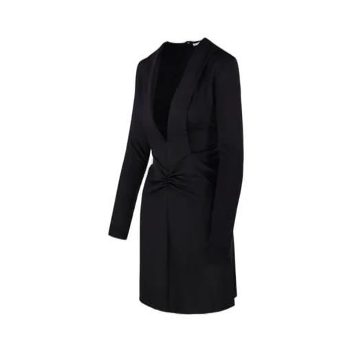 Draped V-Neck Mini Dress