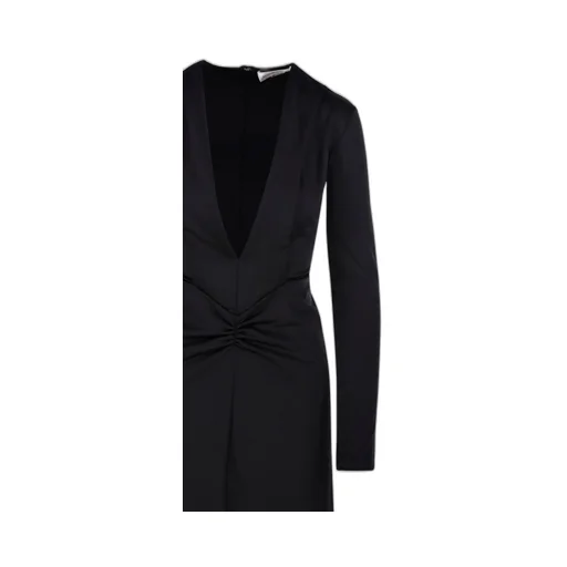 Draped V-Neck Mini Dress