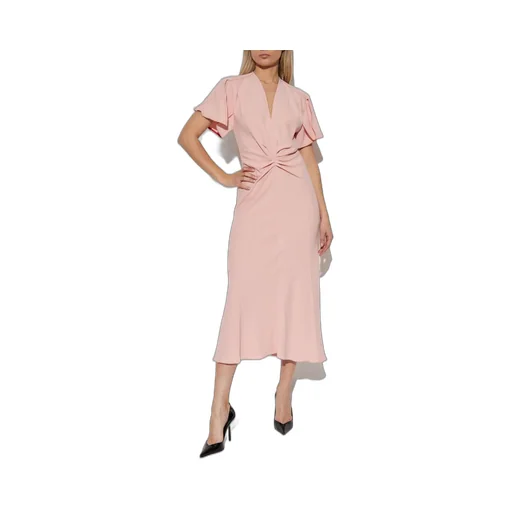 Twisted Waist Midi Dress