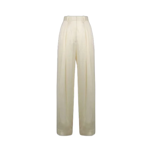 Wide-Leg Pleated Trousers