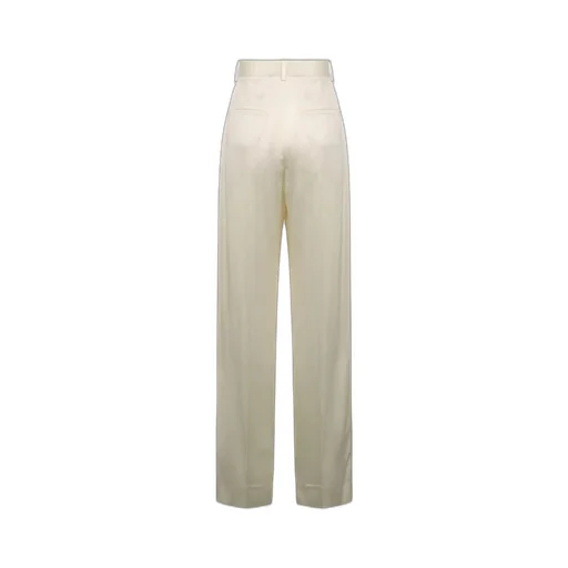 Wide-Leg Pleated Trousers