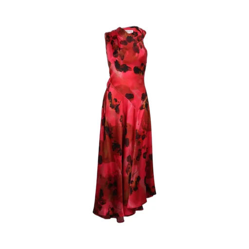 Asymmetric Floral Print Dress