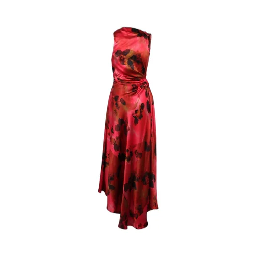 Asymmetric Floral Print Dress
