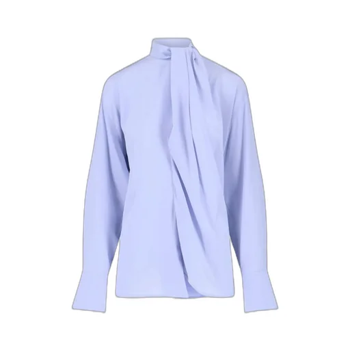 Draped Mock Neck Blouse