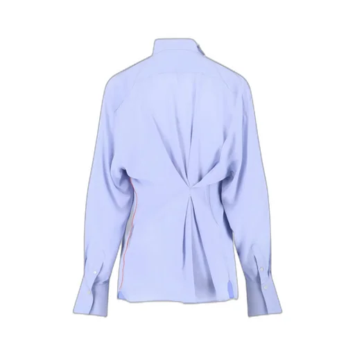 Draped Mock Neck Blouse