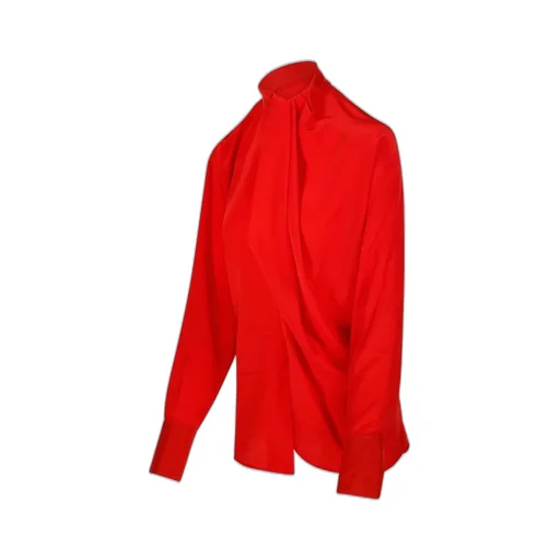 Draped High Neck Blouse