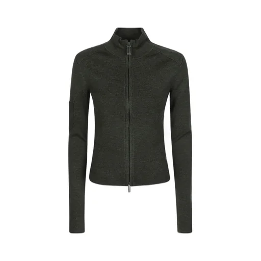 Zip-Up Knit Cardigan