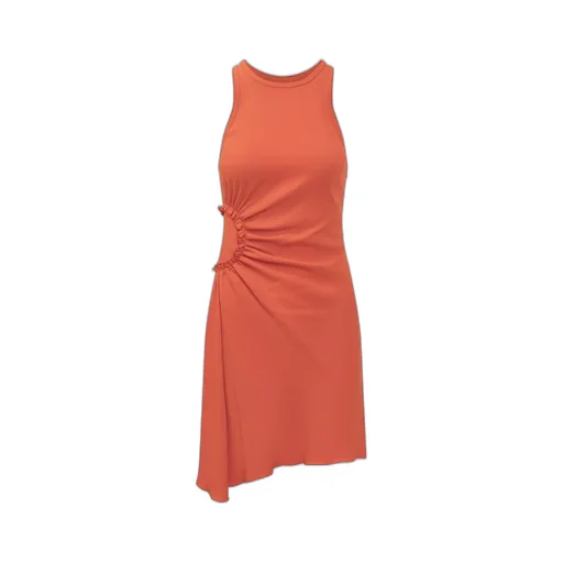 Asymmetric Ruched Dress