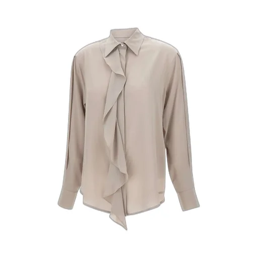 Ruffled Silk Blouse