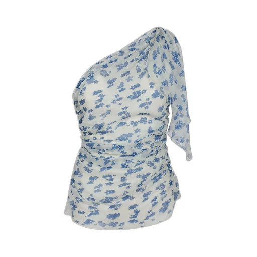 One-Shoulder Ruched Mini Dress