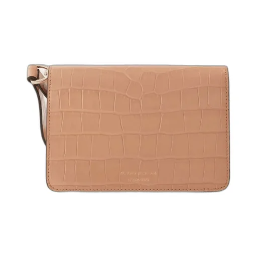 Crocodile-Embossed Leather Clutch