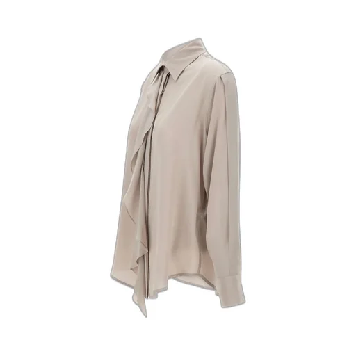 Ruffled Silk Blouse