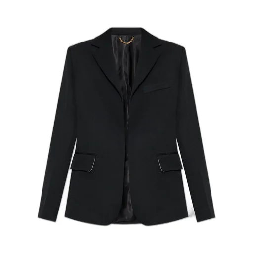 Single-Breasted Blazer With Chain Detail