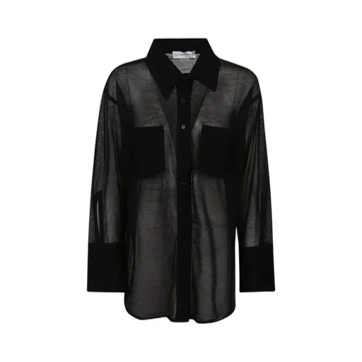 Sheer Button-Up Shirt