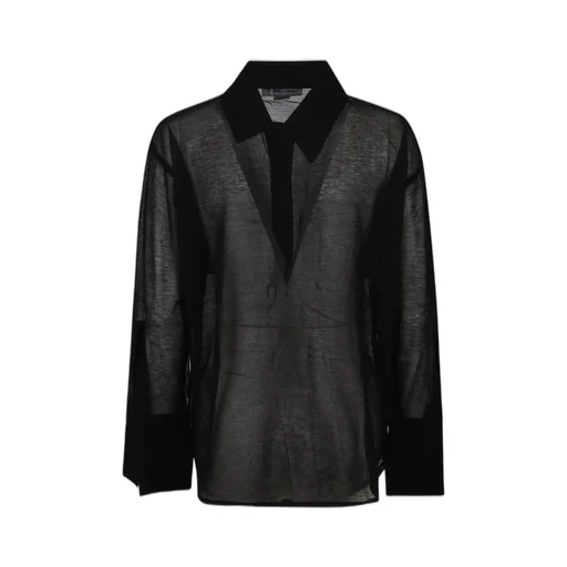 Sheer Button-Up Shirt