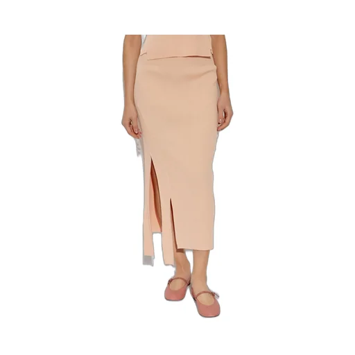 Ribbed Knit Midi Skirt