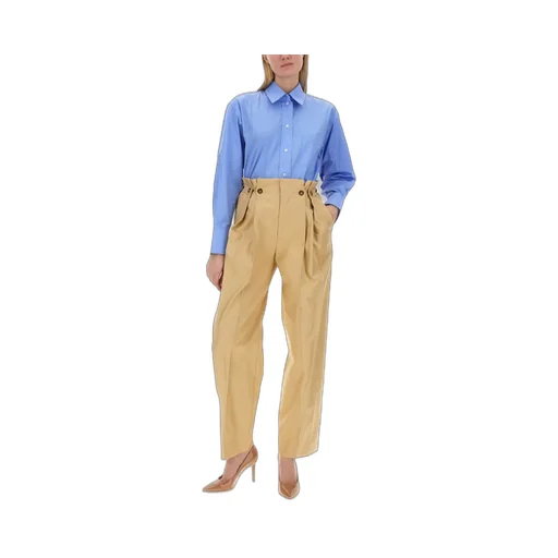 High-Waisted Pleated Trousers