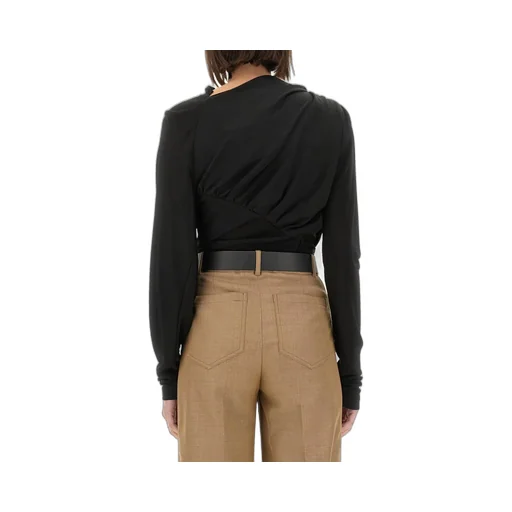Draped Long-Sleeve Top