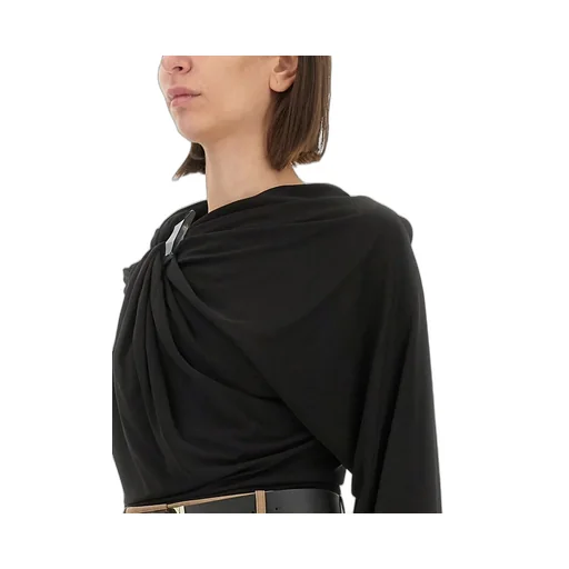Draped Long-Sleeve Top