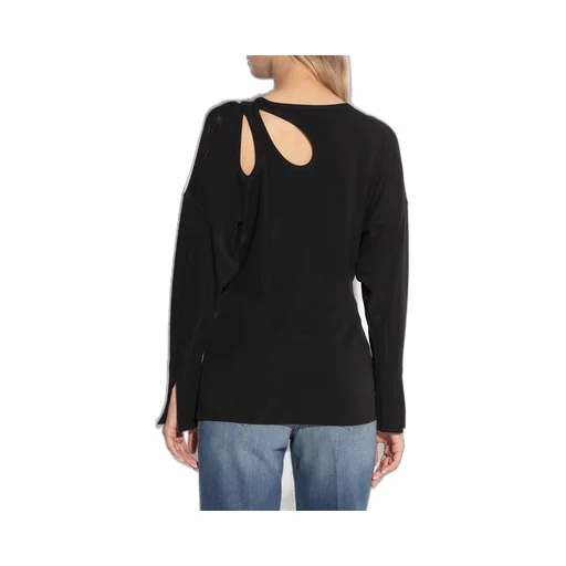 Cut-Out Shoulder Long-Sleeve Top