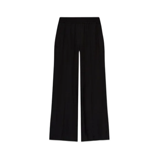 Wide-Leg Pleated Trousers