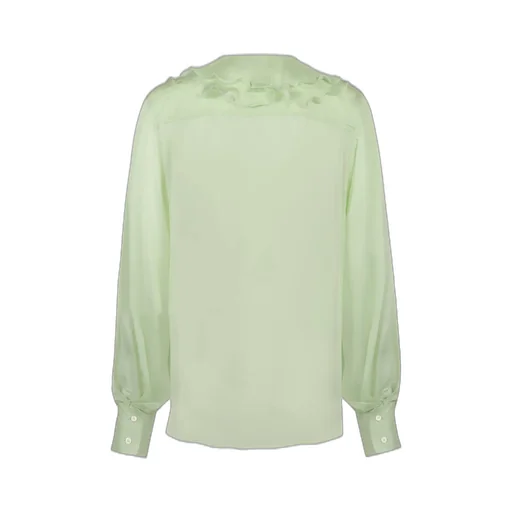 Ruffled Silk Blouse