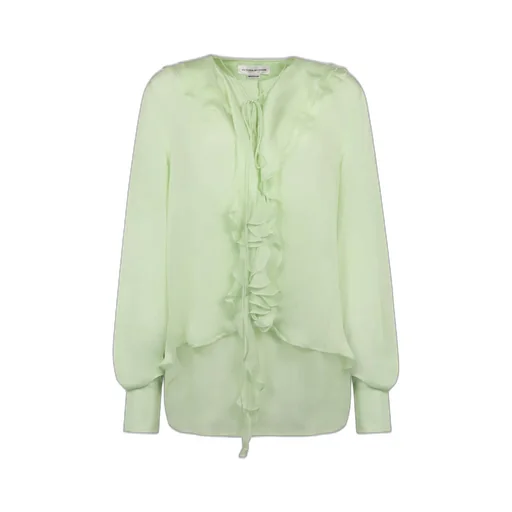 Ruffled Silk Blouse