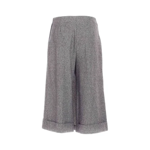 Pleated Houndstooth Skirt