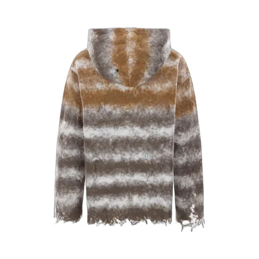 Striped Knit Hoodie