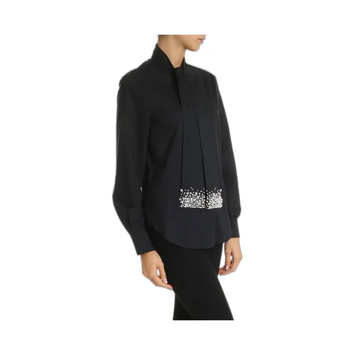 Shirt With Bow And Embellishment