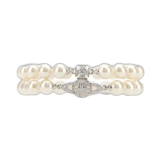 Pearl Bracelet With Orb Clasp