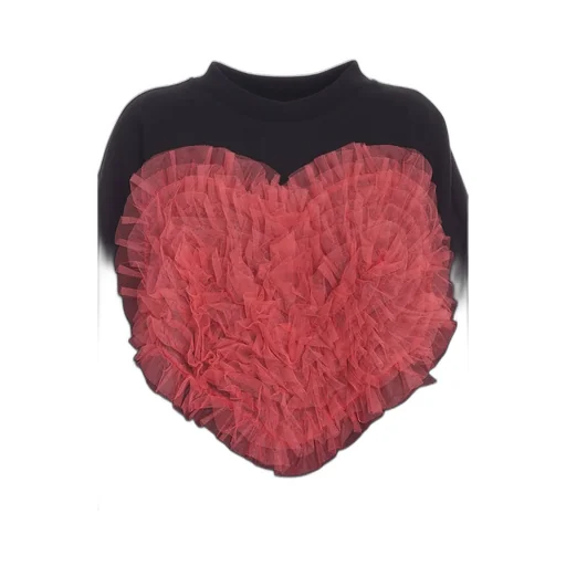 Sweatshirt With Heart Appliqué