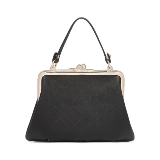 Kiss Lock Top Handle Bag
