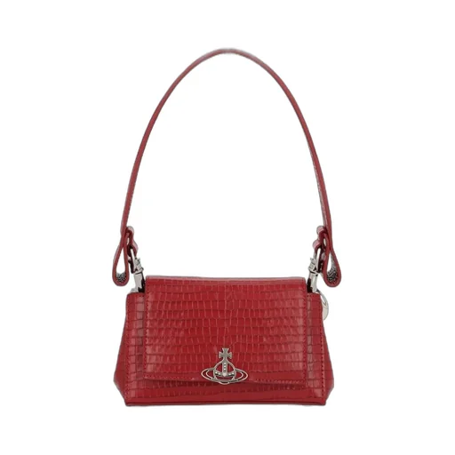 Vivienne Westwood Small Croc Embossed Shoulder Bag