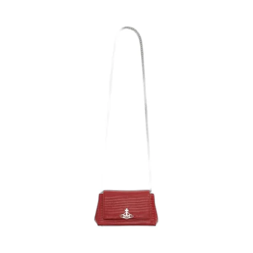 Vivienne Westwood Small Croc Embossed Shoulder Bag
