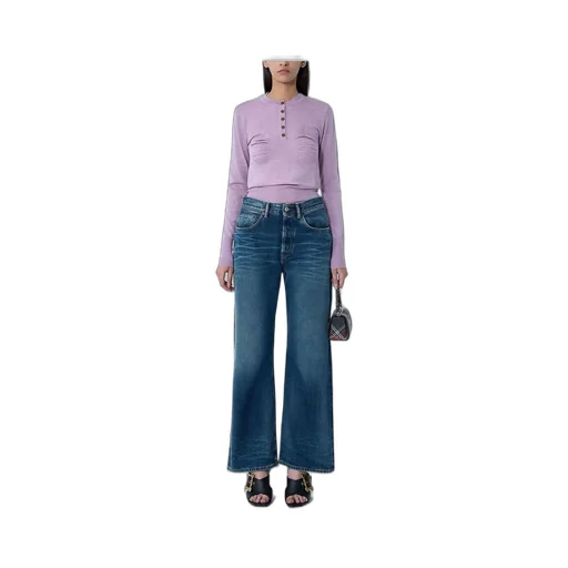 Long Sleeve Button-Up Knit Top