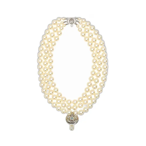 Three-Row Pearl Necklace