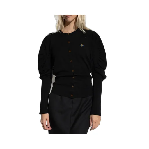 Cardigan With Puff Sleeves