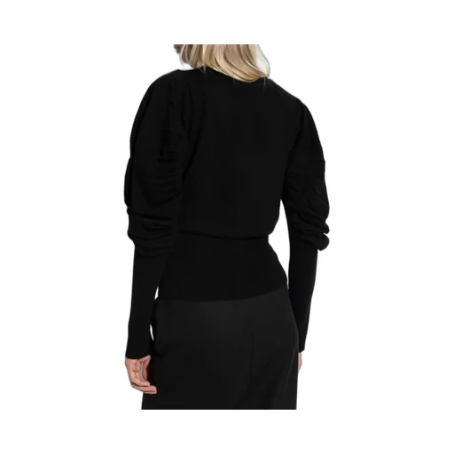Cardigan With Puff Sleeves