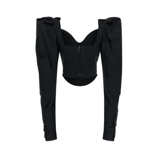 Corset Top With Voluminous Sleeves