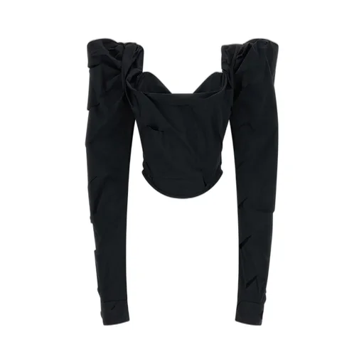 Corset Top With Voluminous Sleeves