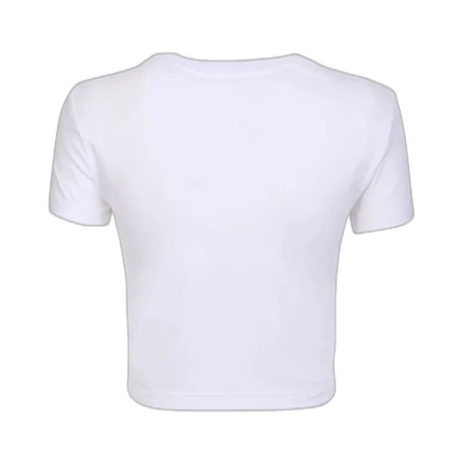 Crop T-Shirt With Logo Patch
