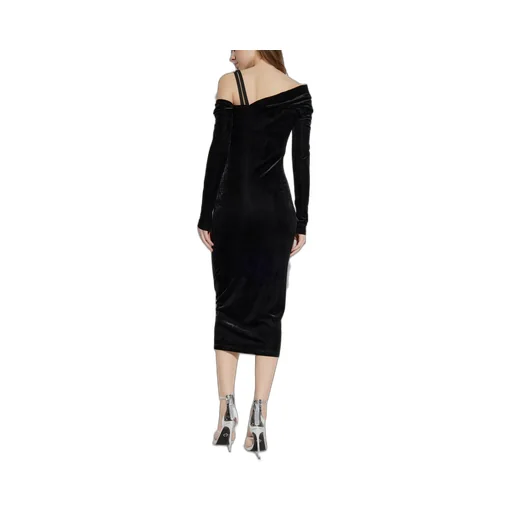 One-Shoulder Velvet Dress