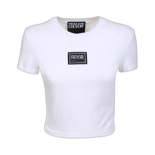 Crop T-Shirt With Logo Patch
