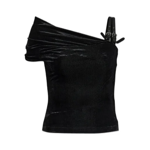 One-Shoulder Top With Buckle Detail
