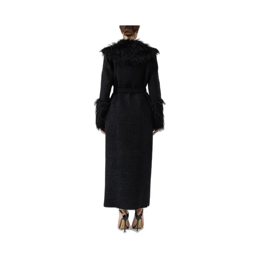 Maxi Coat With Fur Trim